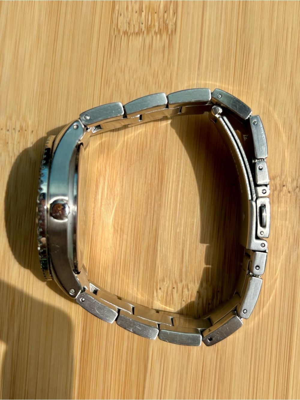 Fossil Silver Tone Multi-Function Stainless Steel Watch Crystal Baguette 38mm - Picture 13 of 15